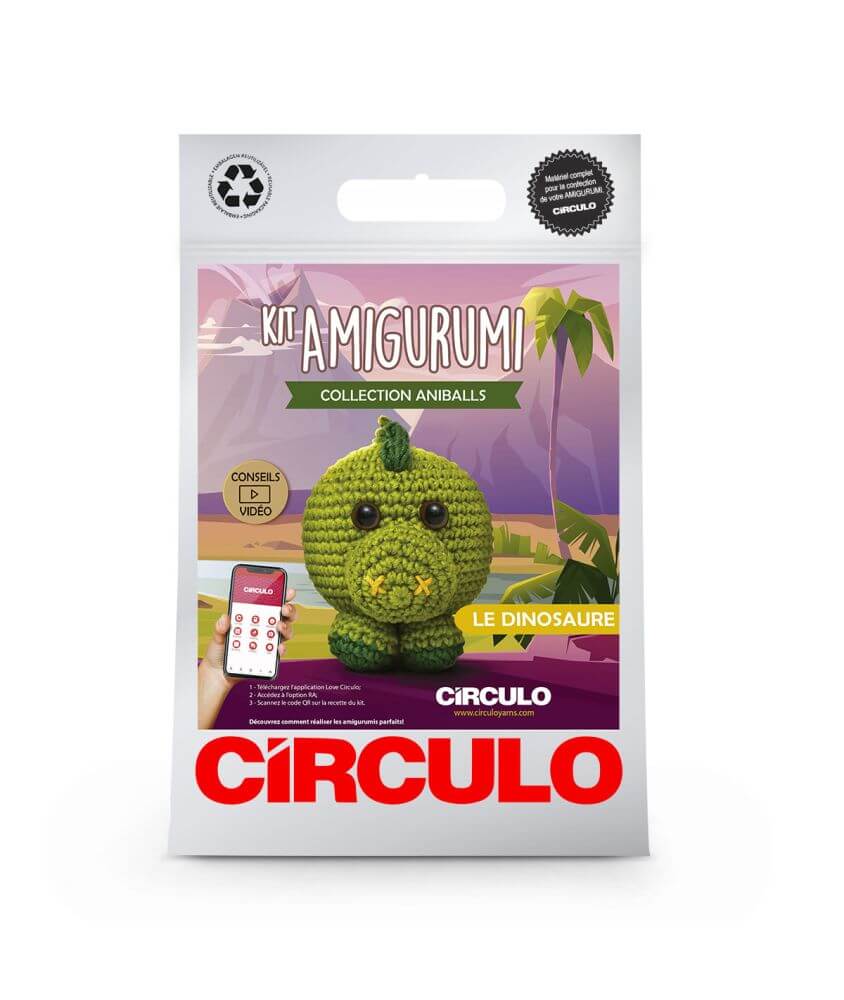 Kit Amigurumi Aniballs - Dinosaure - Circulo