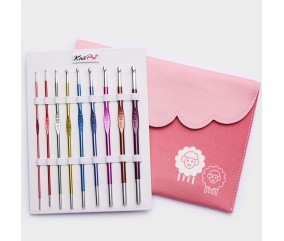 Set de 9 Crochets ZING en aluminium - Knitpro