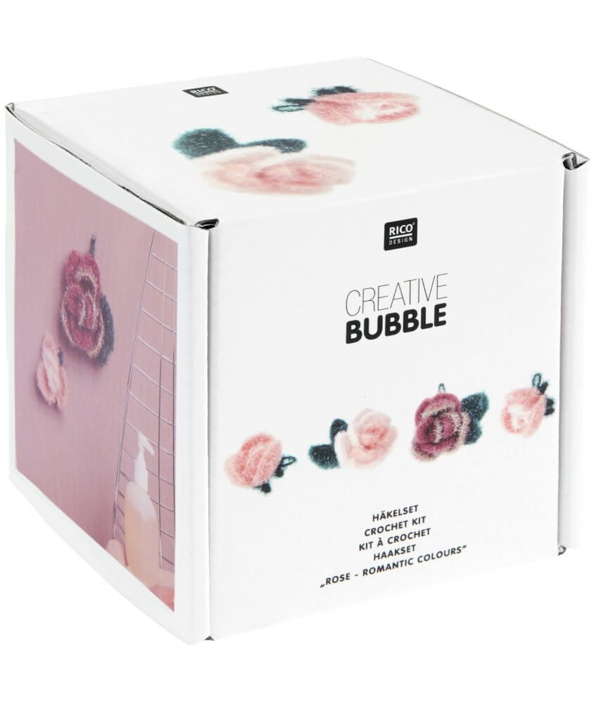 Kit Crochet Creative Bubble Rose Romantique de Rico Design : Une touche romantique pour votre maison