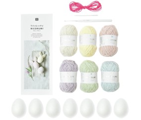 Kit Crochet – Œufs de Pâques Ricorumi Nilli Nilli de Rico Design : Une décoration pascale moderne et colorée à réaliser soi-même