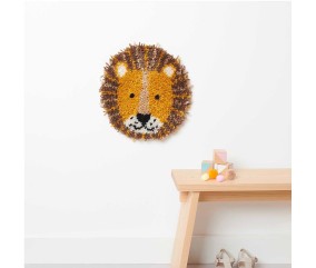 Kit de Point Noué – Lion de Rico Design : Une Tenture Décorative à Réaliser Facilement