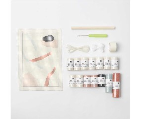 Kit de Point Noué Hooki Hooki – Tenture Murale Pierres de Rico Design : Une Décoration Naturelle et Élégante