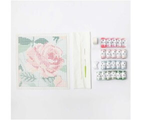 Kit de Point Noué Hooki Hooki – Coussin Rose de Rico Design : Élégance et Douceur pour Votre Intérieur