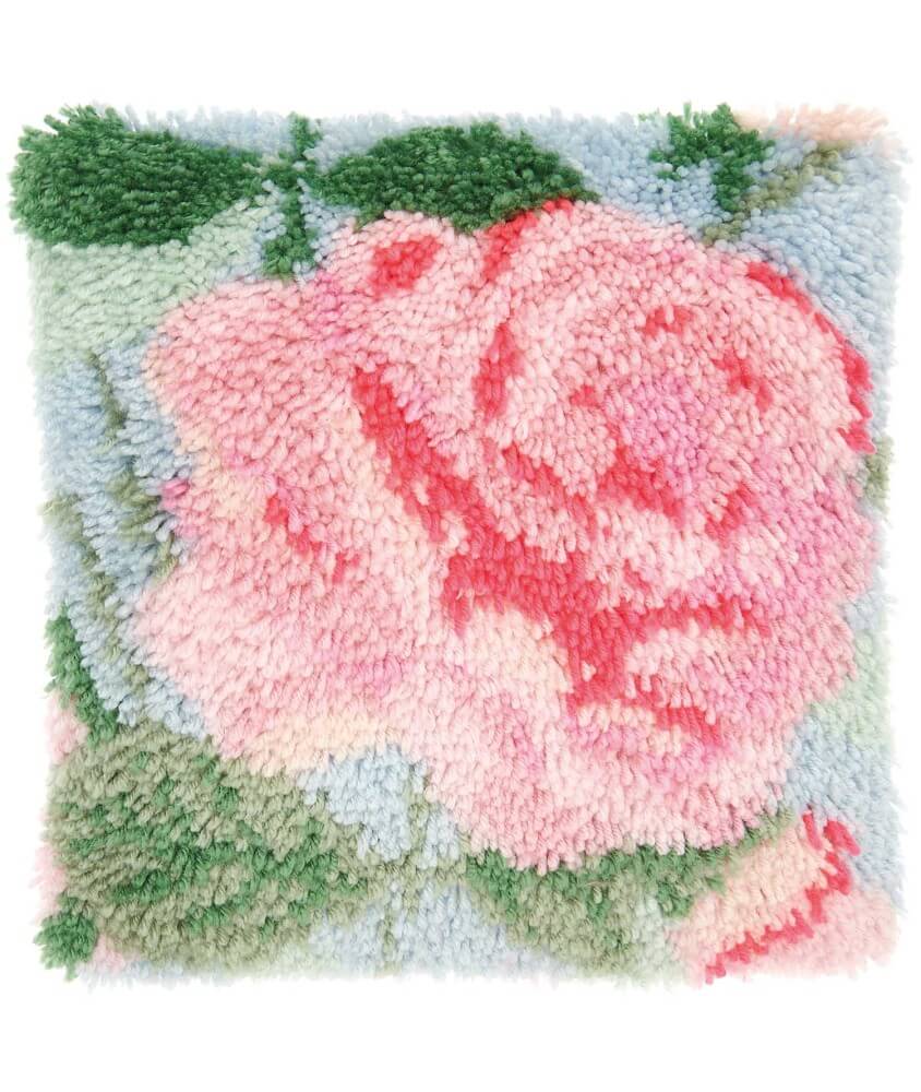 Kit de Point Noué Hooki Hooki – Coussin Rose de Rico Design : Élégance et Douceur pour Votre Intérieur