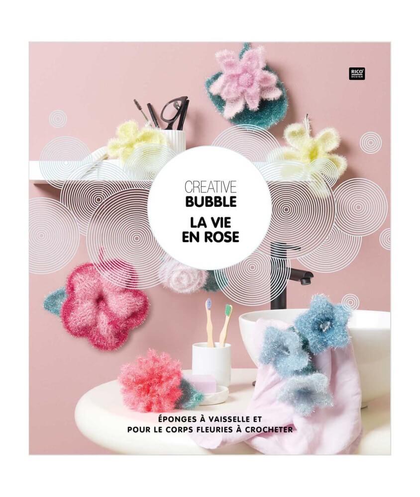 Livre Creative Bubble - La Vie en Rose : Créez des Éponges Fleuries à Crocheter !