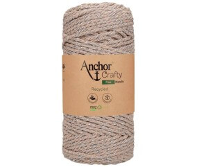 Corde de Coton Recyclé Macramé Anchor Crafty Fine Metallic - 250gr - Anchor