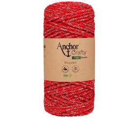 Corde de Coton Recyclé Macramé Anchor Crafty Fine Metallic - 250gr - Anchor