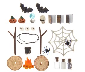 Set de décoration miniature d'Halloween pour le monde des lutins - Rico Design