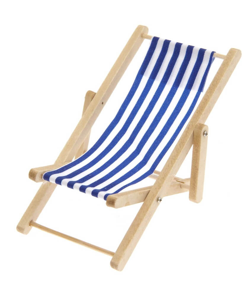 Chaise longue de plage miniature, 6,5 x 11 cm pour le monde des lutins - Rico Design