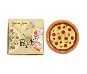 Pizza miniature dans une boîte à pizza, 3,2 x 3,2 cm pour le monde des lutins - Rico Design