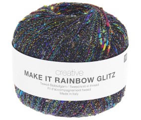 Fil complément à tricoter Creative Make It Rainbow Glitz - Rico Design