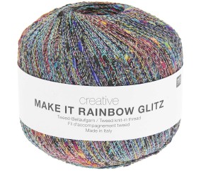 Fil complément à tricoter Creative Make It Rainbow Glitz - Rico Design