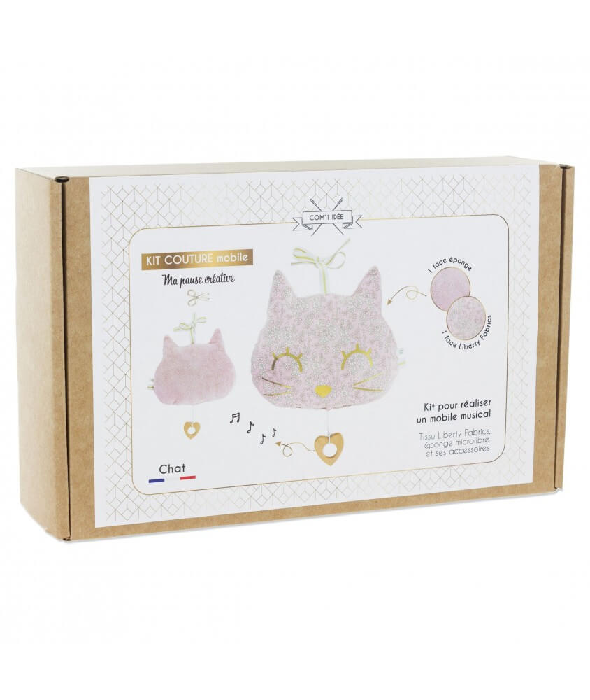 Kit couture mobile Musical Chat en tissu Liberty ® Capel