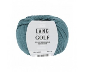 pelote coton Lang Yarns  188 bleu cotton sperenza