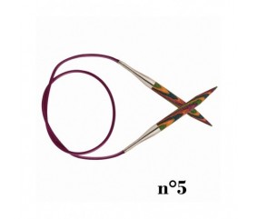 aiguilles circulaire bois symfonie 80cm n°5 knitpro