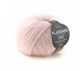 Pelote de mohair à tricoter Tweet - Plassard rose 30 sperenza