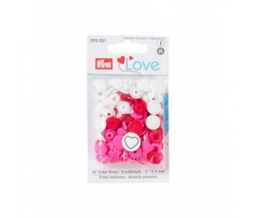  Bouton pression Color Love Coeur 12,4mm X 30 - Prym - certifié Oeko-Tex